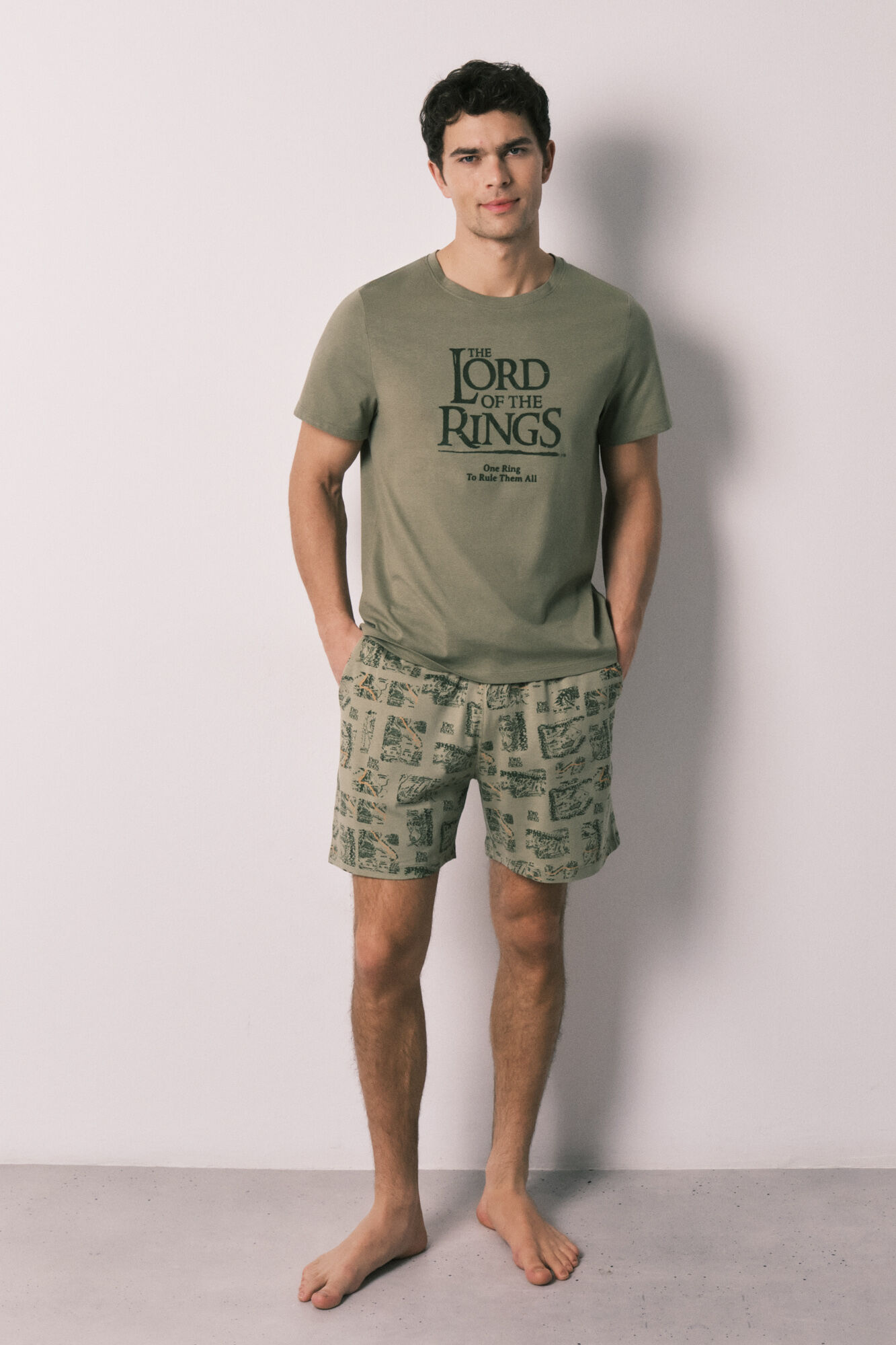 Women'secret Pijama corta de hombre de algod&oacute;n Lord of the Rings