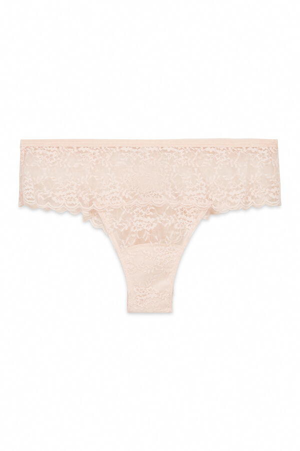 Women'secret Panty de encaje encaje rosa