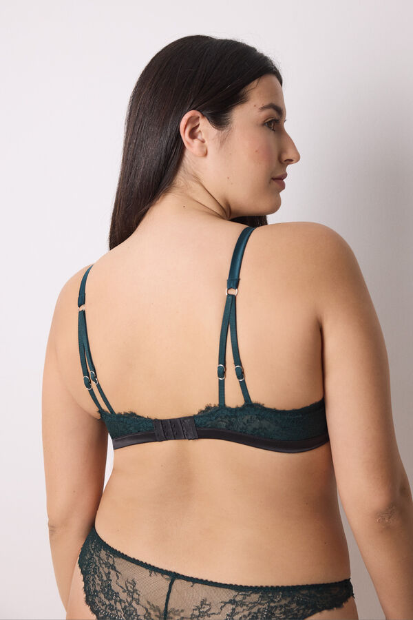 Womensecret Brasier GORGEOUS push up relleno encaje verde