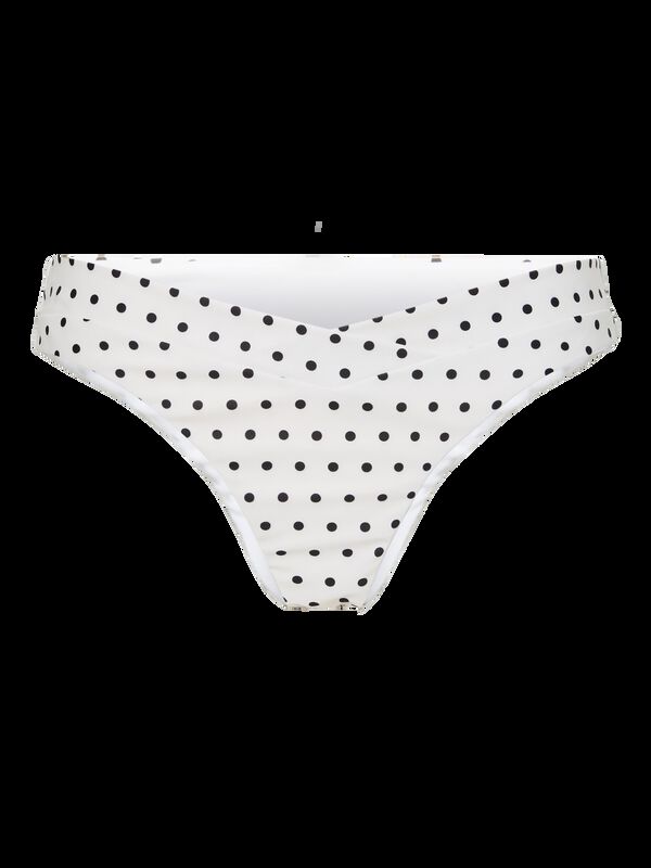 Pieces Panty de bikini brasile&ntilde;o estampado blanco