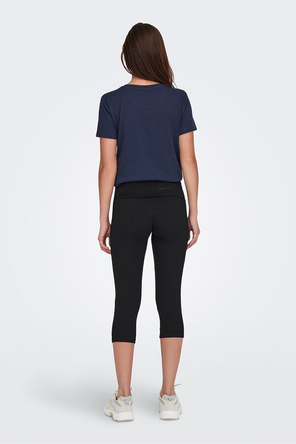 Only Play Legging capri el&aacute;stico negro
