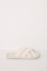 Womensecret Pantuflas casa acolchadas beige gris