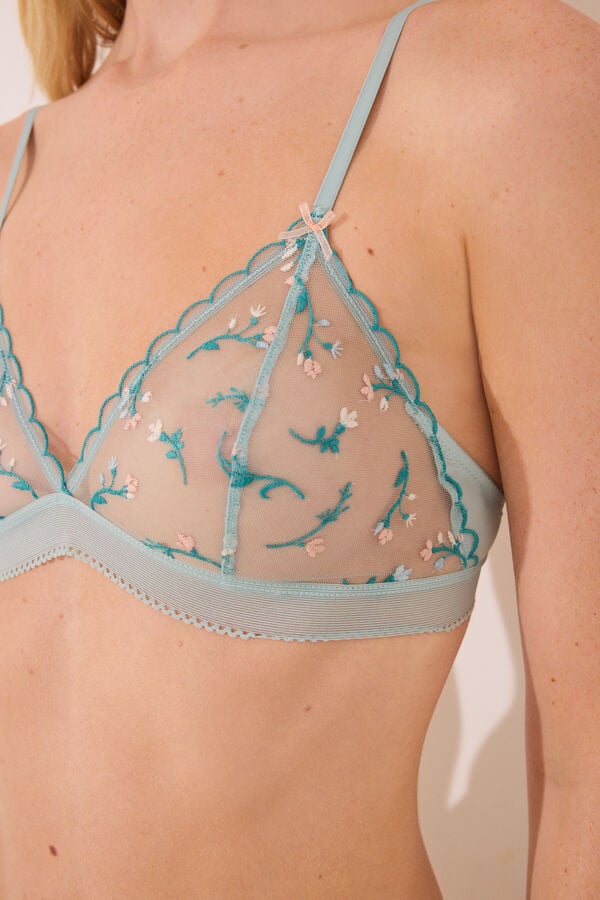 Womensecret Brasier clásica con relleno en color azul claro NATURAL azul