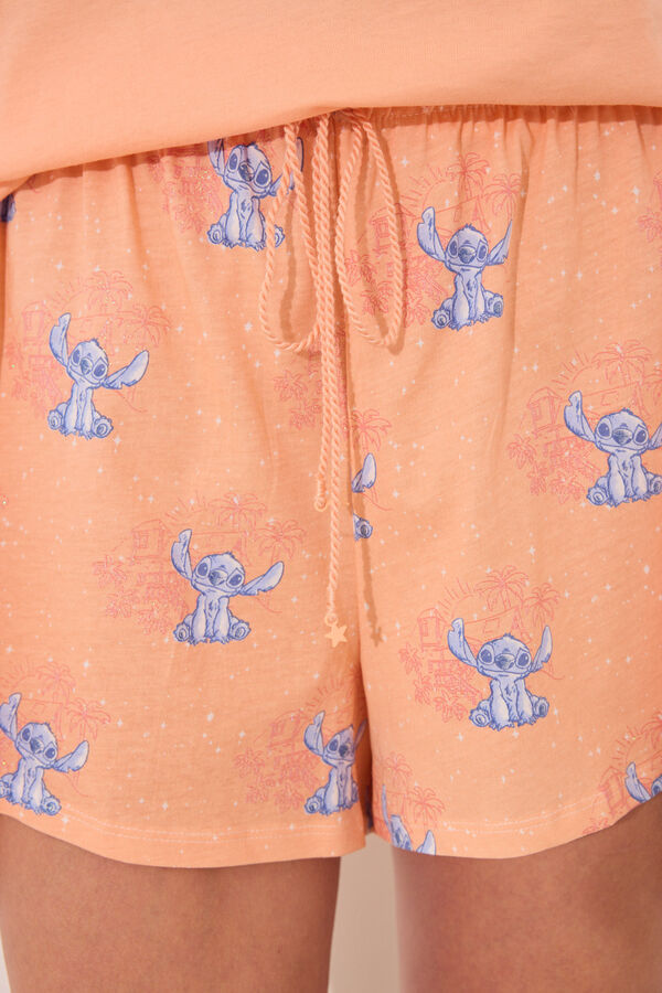 Womensecret Pijama corta de tirantes naranja de Lilo & Stitch naranja