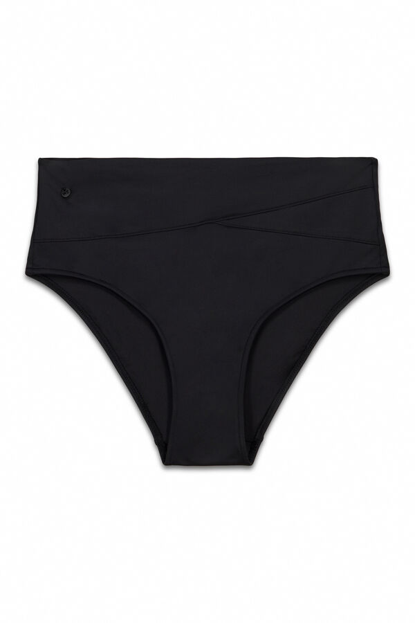 Women'secret Panty de bikini moldeadora negra negro