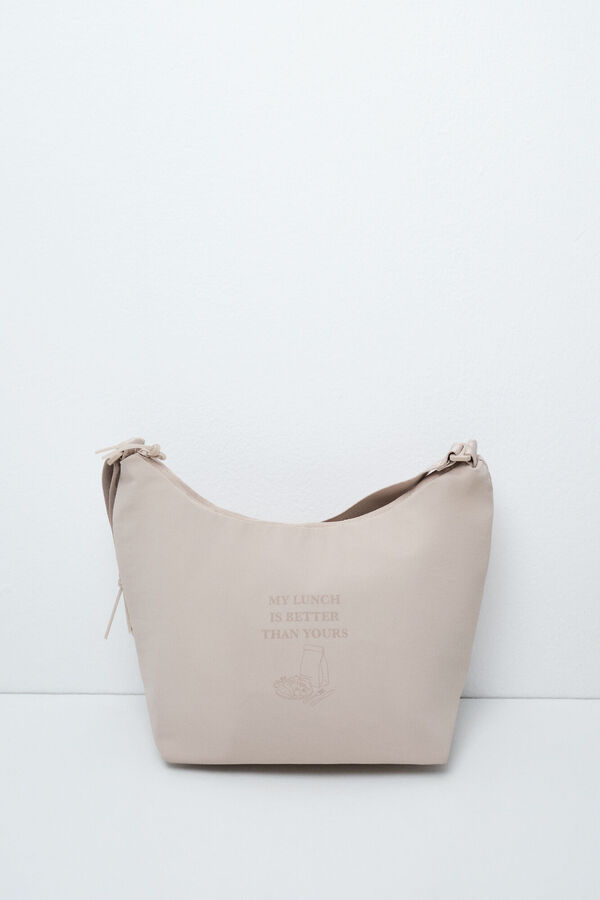 Women'secret Lonchera t&eacute;rmica con asa larga beige beige