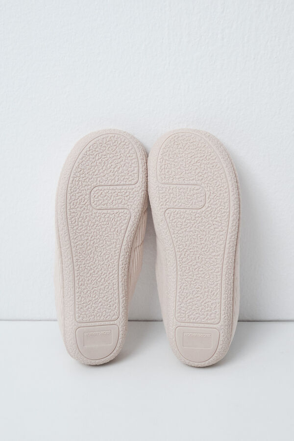 Women'secret Zapatillas de casa de suela acolchada beige beige