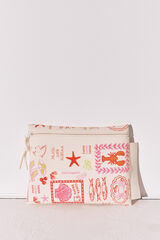 Women'secret Bolsa de traje de ba&ntilde;o impermeable estampado de verano estampado