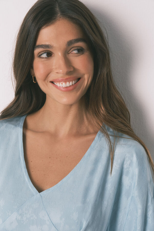 Women'secret Camis&oacute;n largo escote frunce verde