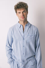 Women'secret Pijama camisera de rayas para hombre 100% algodón estampado