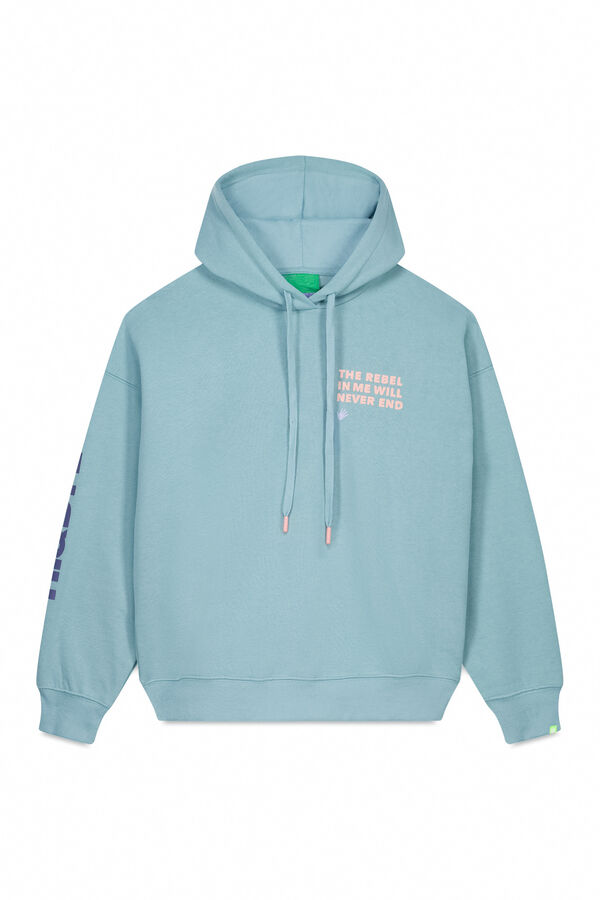 HI&BYE Sudadera con capucha de felpa verde verde