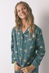Women'secret Pijama infantil con perritos 100% algodón verde