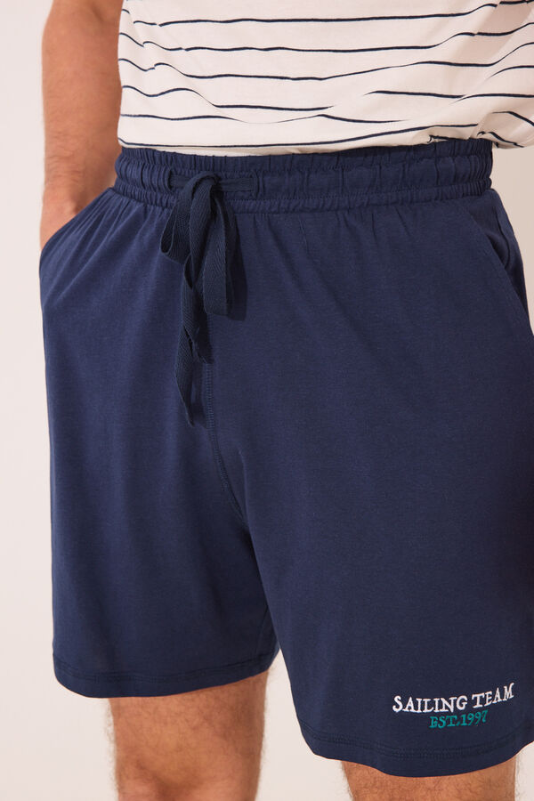 Womensecret Pijama marinero gris claro gris