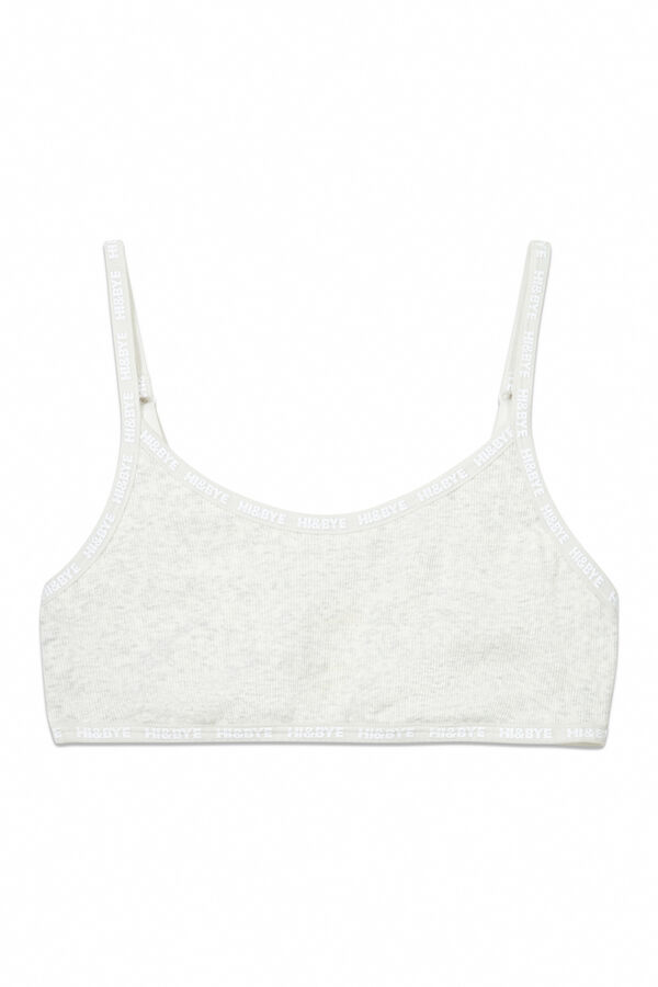 Womensecret Brasier de algodón con copas extraíbles color gris gris