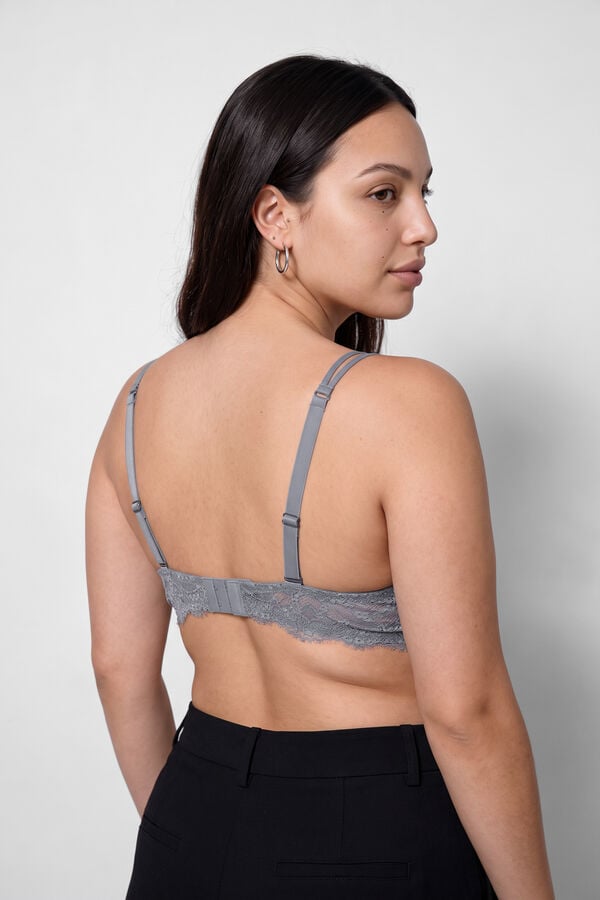 Women'secret Brasier halter con relleno de encaje azul INTUITIVE azul