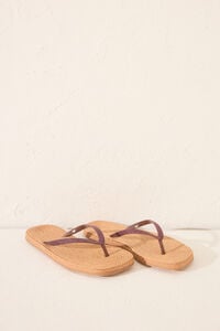 Womensecret Chanclas con suela café
