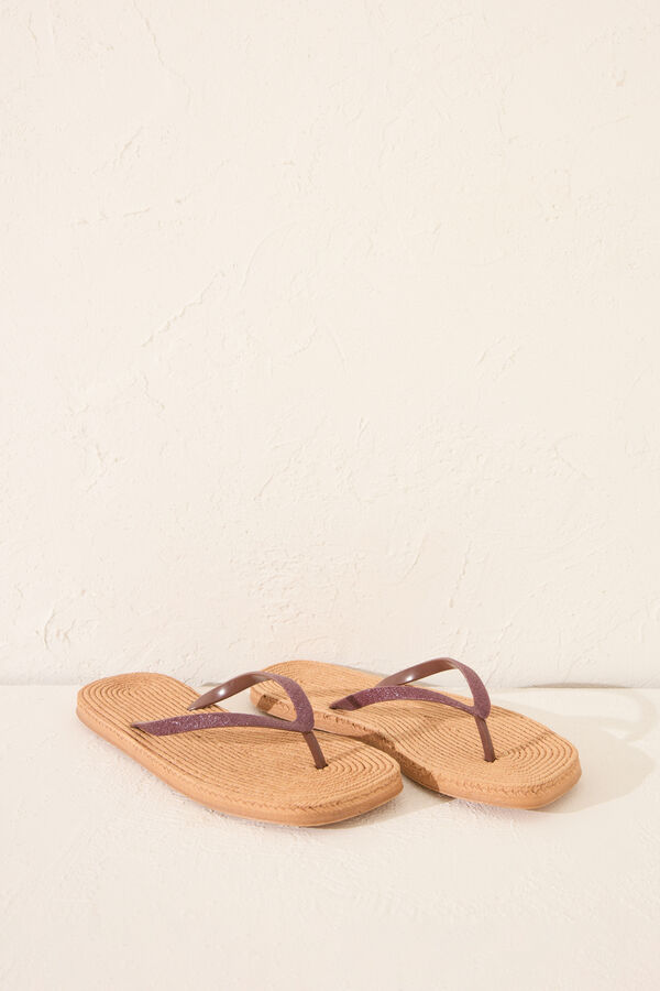 Womensecret Chanclas con suela café