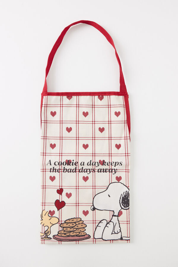 Womensecret Delantal cuadros Snoopy blanco