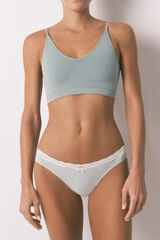 Women'secret Pack 7 panties cl&aacute;sicas de algod&oacute;n, encaje y lazo blanco