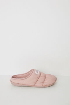 Womensecret Pantuflas nylon acolchado rosa rosa