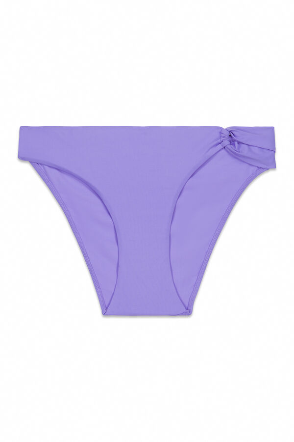 Women'secret Panty de bikini cl&aacute;sica twist lateral lila morado/lila
