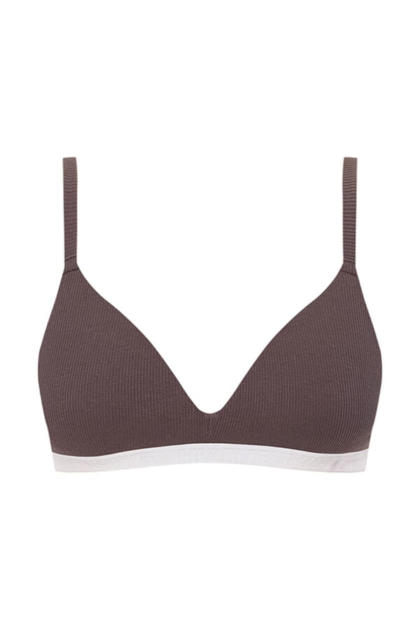 Womensecret Brasier triangular café copas fijas café