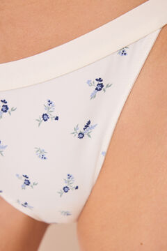Womensecret Panty brasileño con estampado blanco  marfil