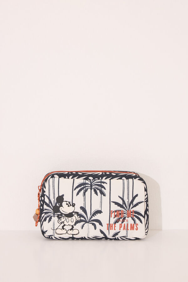 Womensecret Pequeño neceser con estampado de Mickey Mouse negro