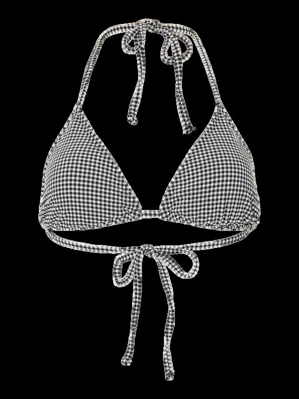 Pieces Traje de ba&ntilde;o bikini triangular estampado negro