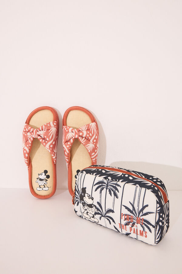 Womensecret Pequeño neceser con estampado de Mickey Mouse negro