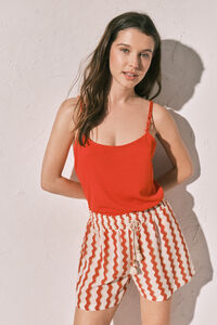 Women'secret Short estampado rojo