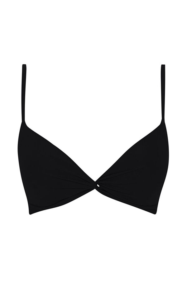 Womensecret Top de bikini triangular push up negro negro