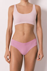Women'secret Panty ancha brasile&ntilde;a con frunce rosa rosa