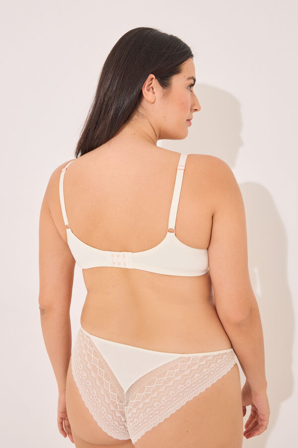 Womensecret GORGEOUS brasier push up de encaje y micro marfil marfil