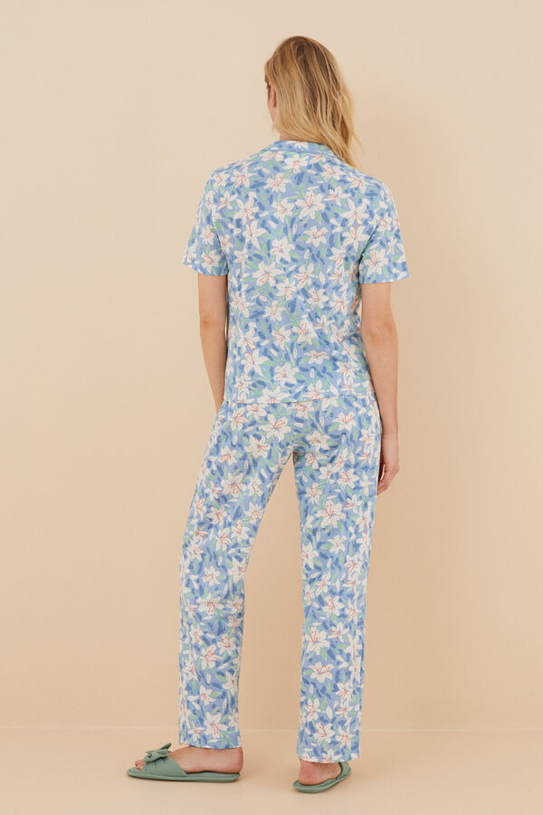 Womensecret Pijama camisera estampado tropical estampado