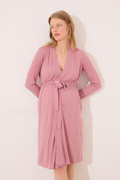 Womensecret Bata midi de punto " premamá " en color rosa rosa
