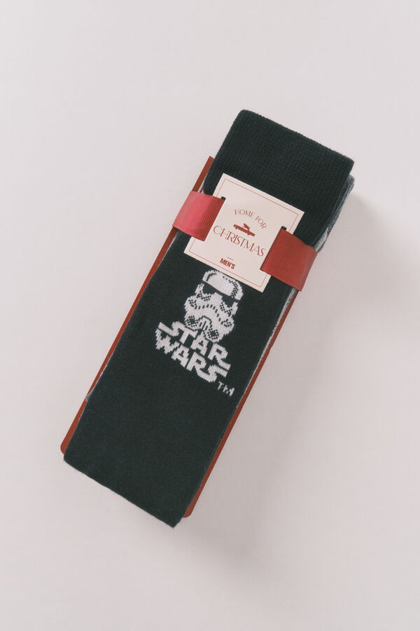 Women'secret Pack de 3 calcetines largos de algodón de Star Wars gris