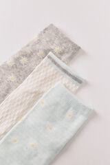 Women'secret Pack 3 calcetines cortos estampado de flores estampado