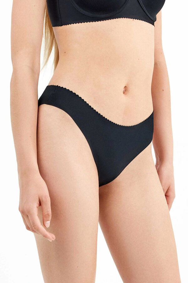 Gisela Panty cl&aacute;sica invisible de microfibra negro