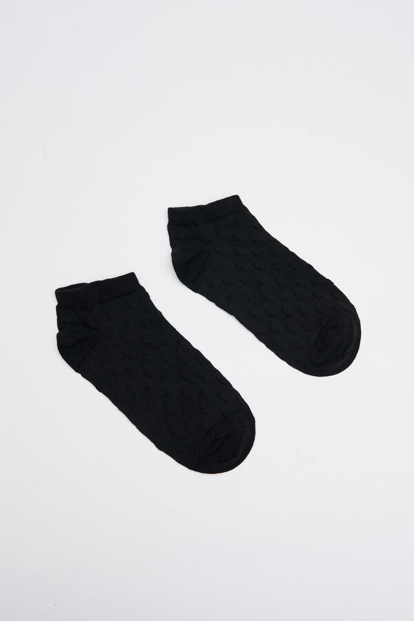 Womensecret Calcetines cortos algodón negro negro