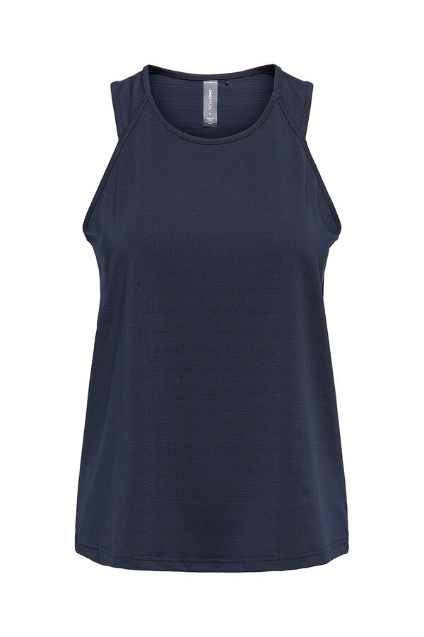 Only Play Playera transpirable de tirantes azul