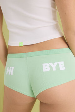 Womensecret Pack 2 bragas bóxer blanco, verde blanco