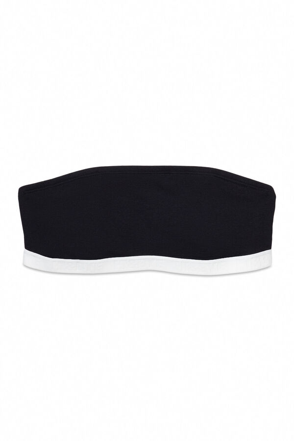 Womensecret Sujetador bandeau copas extraíbles negro negro