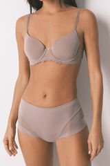 Women'secret Panty reductora alta gris nude