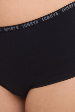 Womensecret Pack 2 bragas bóxer negro, blanco blanco
