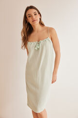 Womensecret Camisón 100% algodón verde verde