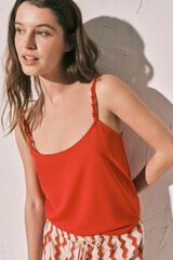 Women'secret Playera de tirantes finos coral coral