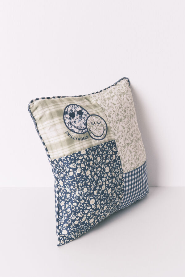 Womensecret Cojín de patchwork multicolor SmileyWorld® estampado