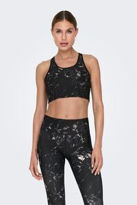Only Play Brasier deportivo reversible negro/ estampado