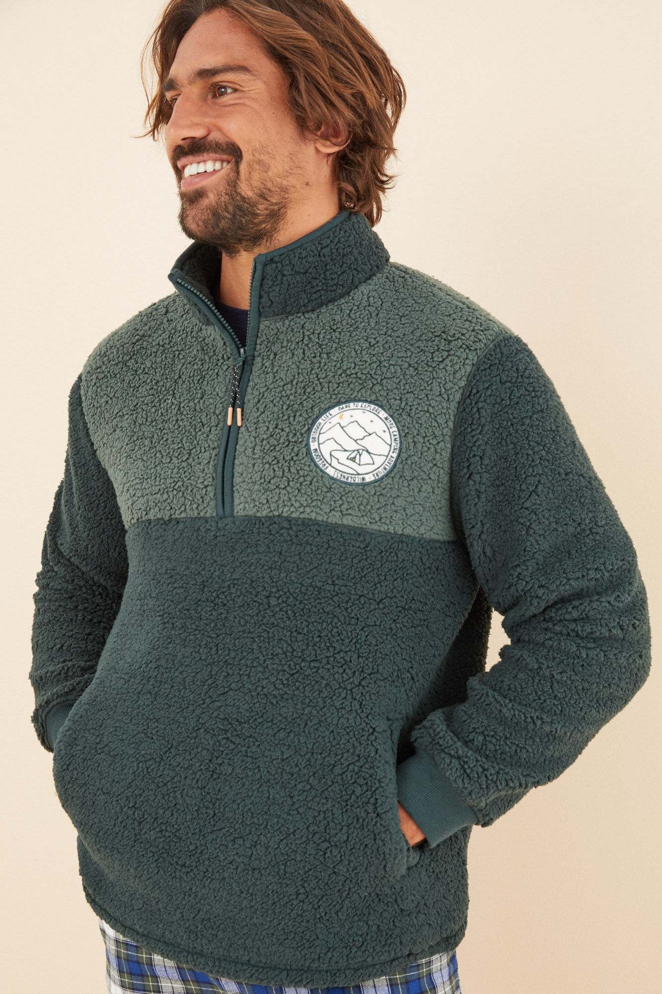 Sudadera clearance borrego hombre